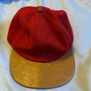 Vintage Coach leather bib baseball cap